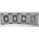 Four small Arts and Crafts leaded panels