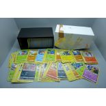 500 Pokemon cards, various sets in collectors box