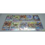 Ten Japanese GX Pokemon cards