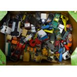 Die-cast model vehicles, mainly Matchbox, playworn