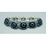 An enamel and stone set bracelet