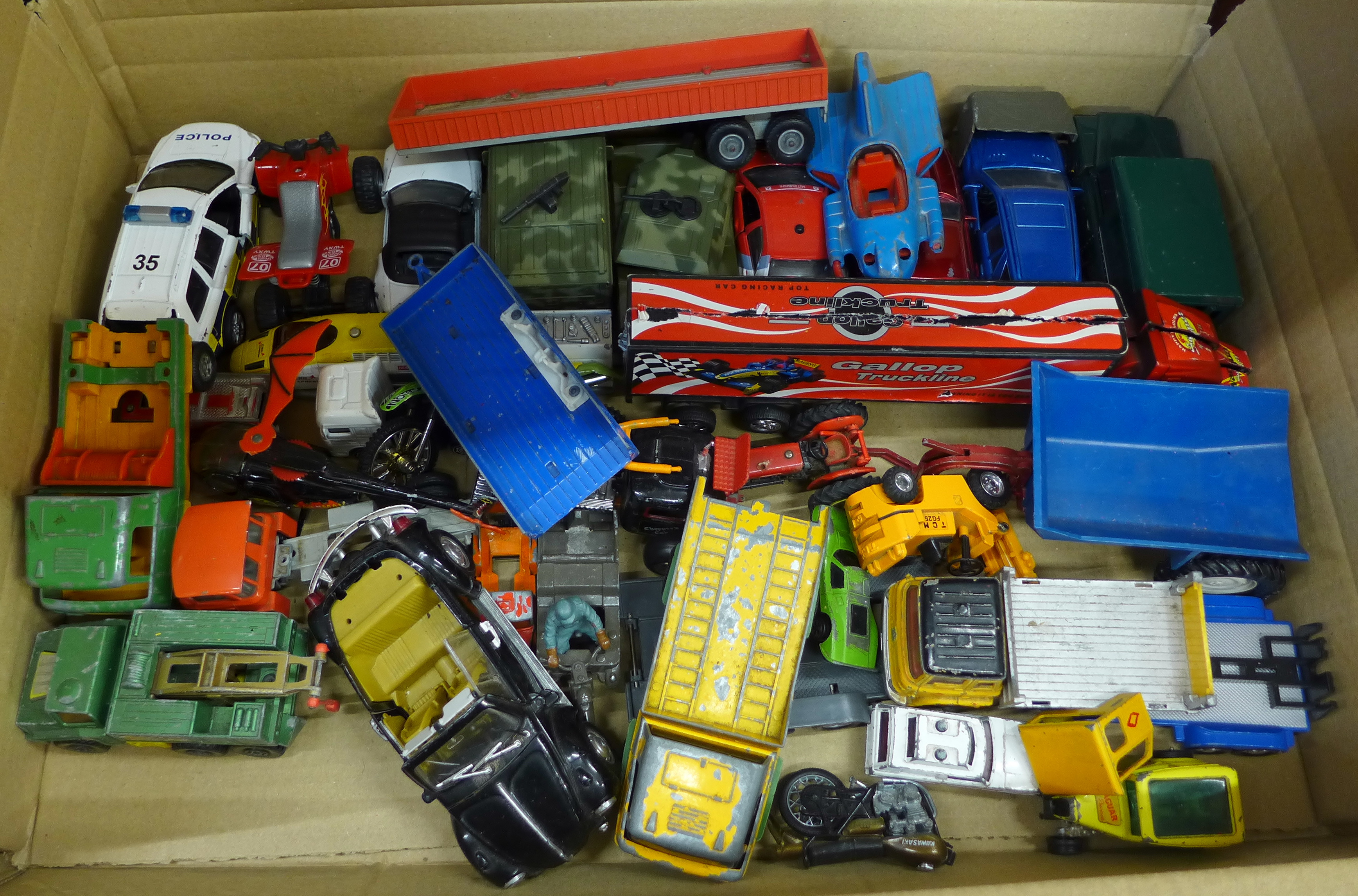 Die-cast model vehicles, various makes