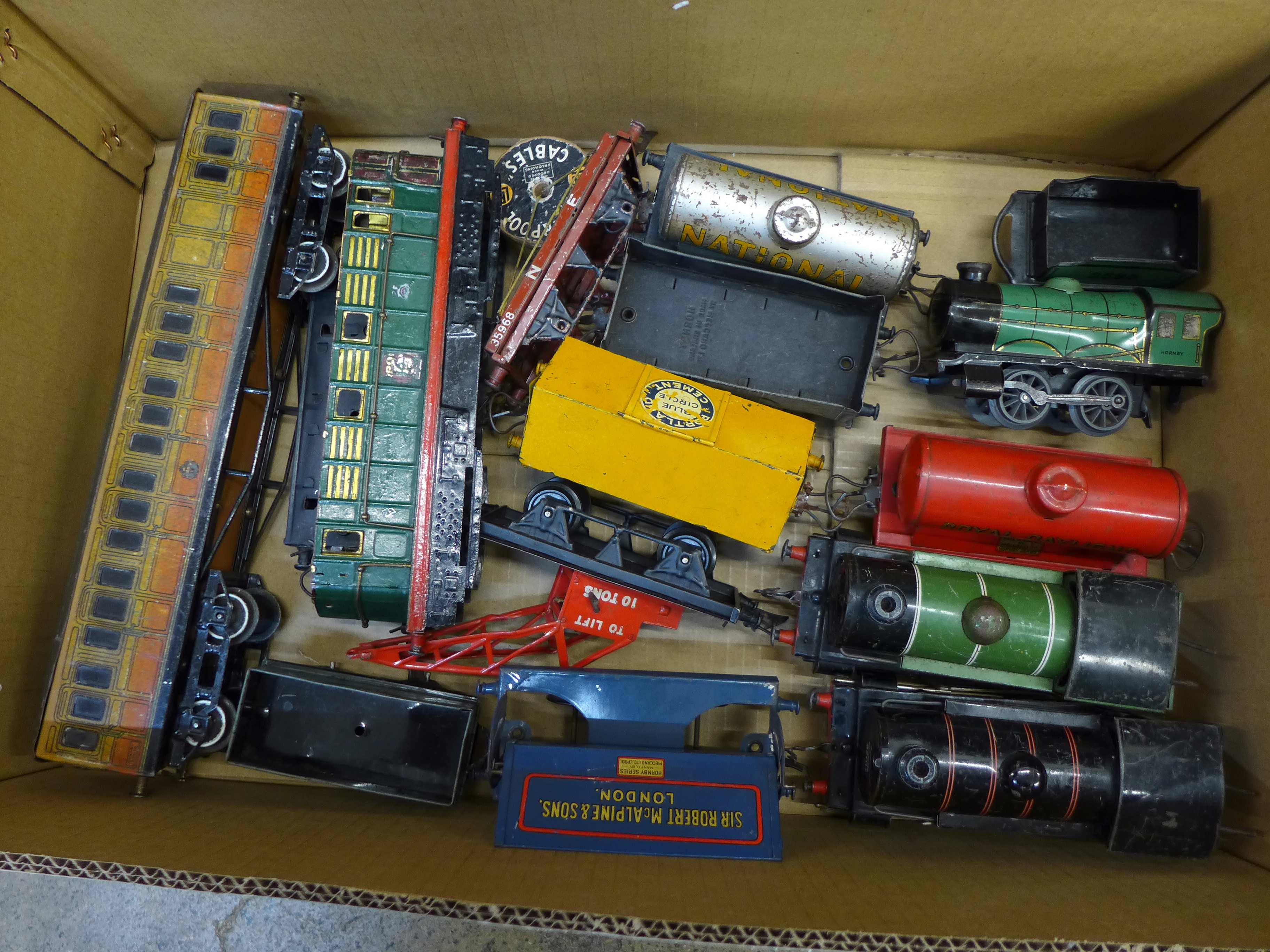 A collection of Hornby O gauge model rail