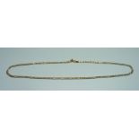 A 9ct gold Figaro chain necklace, 12.4g, 53cm