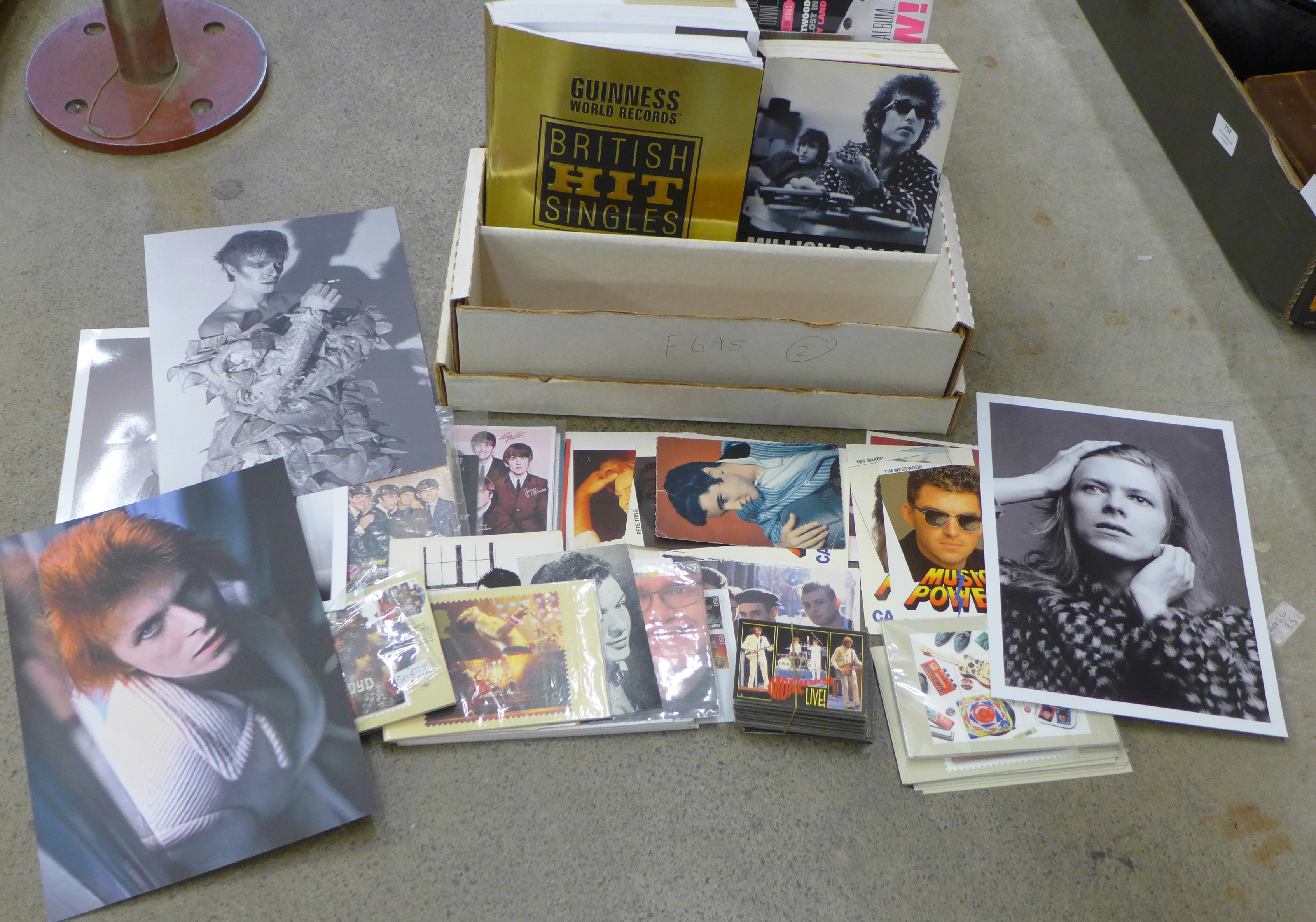 A box of assorted music memorabilia, 1960's onwards