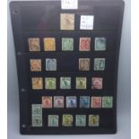 Stamps:- early China stamps on stockcard