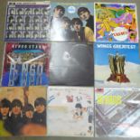 Ten The Beatles and solo LP records
