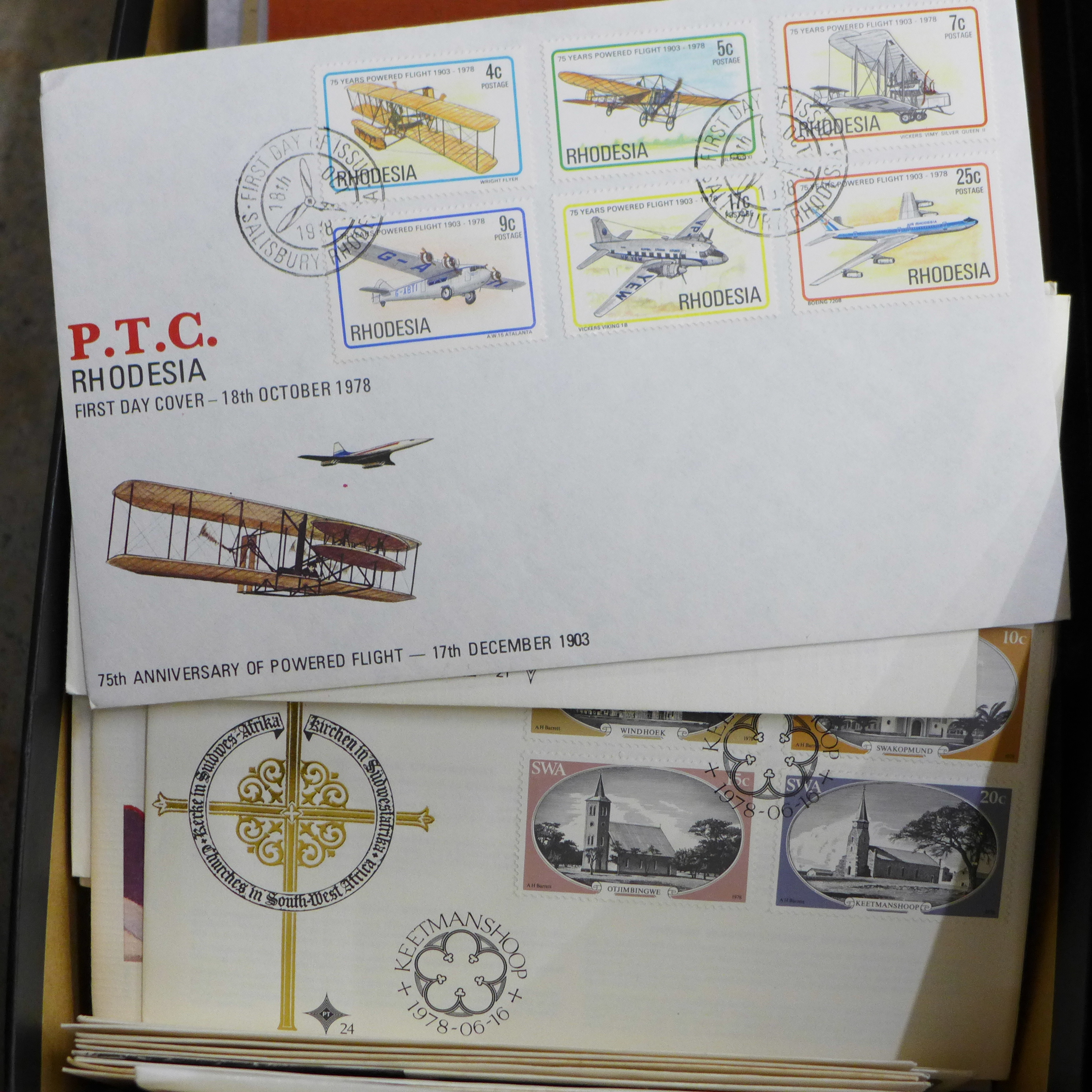 Stamps:- box of stamp albums, covers, etc. - Image 2 of 4