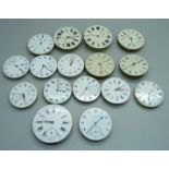 A collection of pocket watch movements, British and American makers