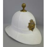 A Royal Marines bandsman pith helmet