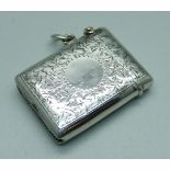 A Victorian silver vesta case, Birmingham 1900