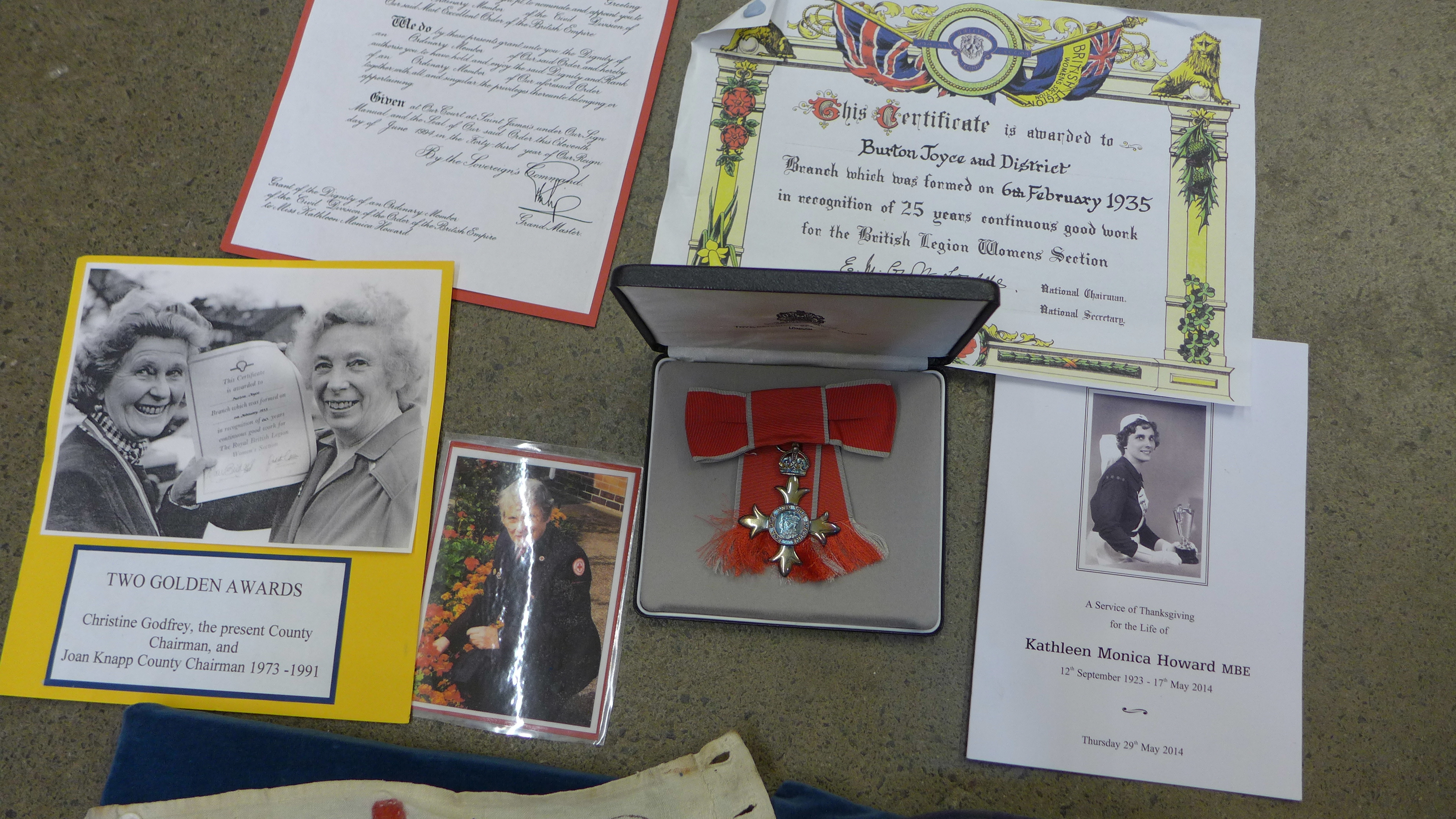 Kathleen Howard, M.B.E., a collection of medals, medallions and awards including M.B.E., Red Cross - Image 3 of 4