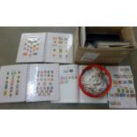 Stamps:- box of stamps, covers, etc. - loose and in albums