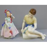 Two Royal Doulton figures, Babie and Treasure Island