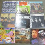 Ten The Beatles and solo LP records