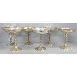 Six Spanish goblets, circa 1950s, one a/f