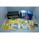 500 Pokemon cards, various sets in collectors box