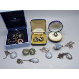 Silver mounted Wedgwood jewellery