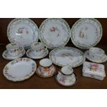 A collection of Royal Crown Derby including plates, trios, box, etc.