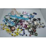 Murano and other glass jewellery