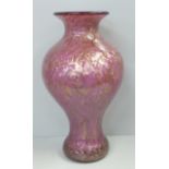 A large Caithness Tsarina glass vase, 35cm