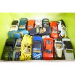 A collection of model vehicles including Maisto and Welly