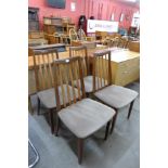 A set of four G-Plan Fresco teak dining chairs