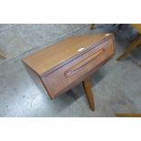 A G-Plan Fresco teak floating bedside table