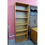 A teak open bookcase