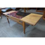 A G-Plan Fresco teak and glass topped rectangular coffee table