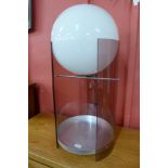 A vintage Durlston Designs Ltd. lilac and white Perspex lamp