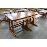 A teak nest of tables