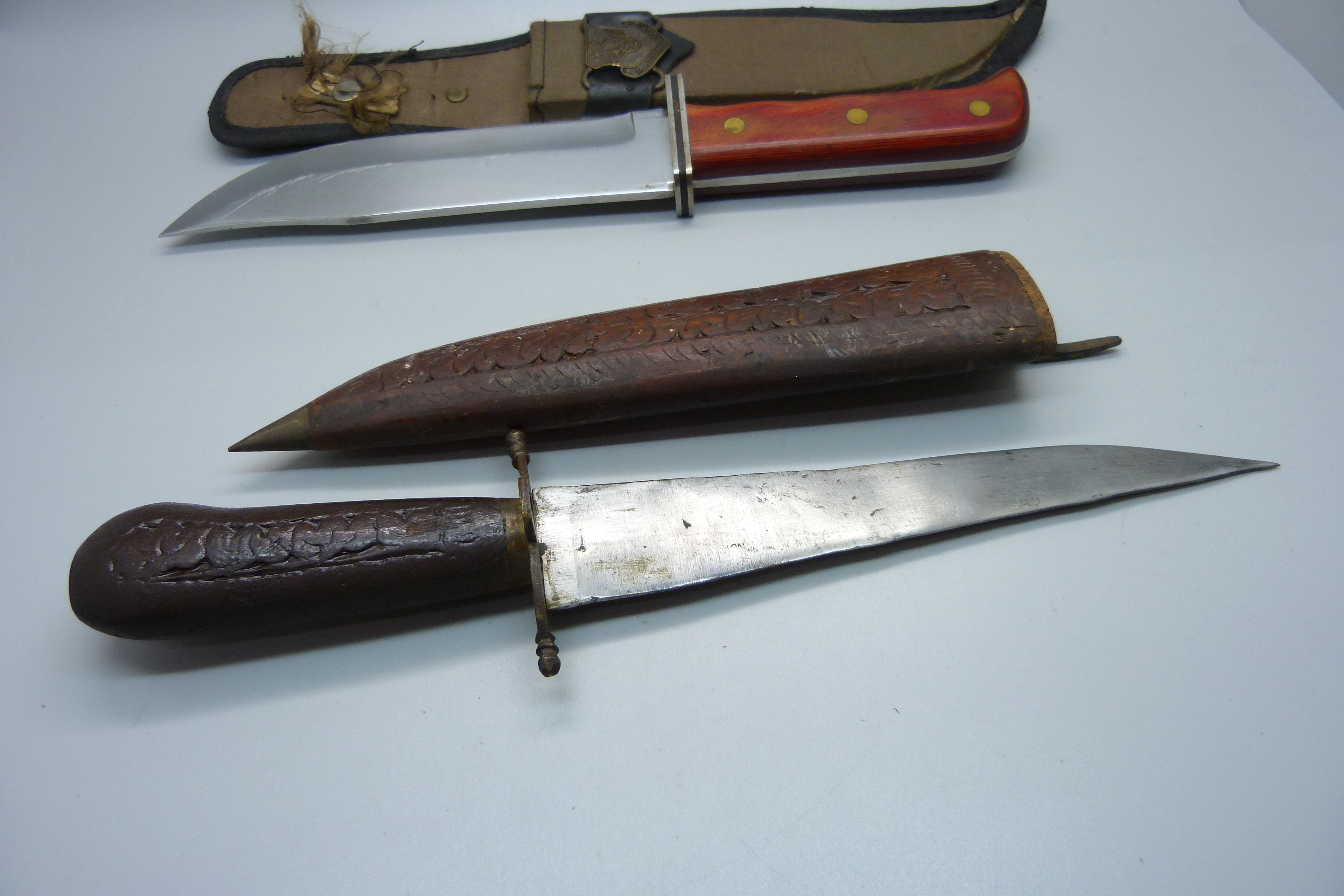 Two knives, one with scabbard marked Eighth Air Force - Image 4 of 4