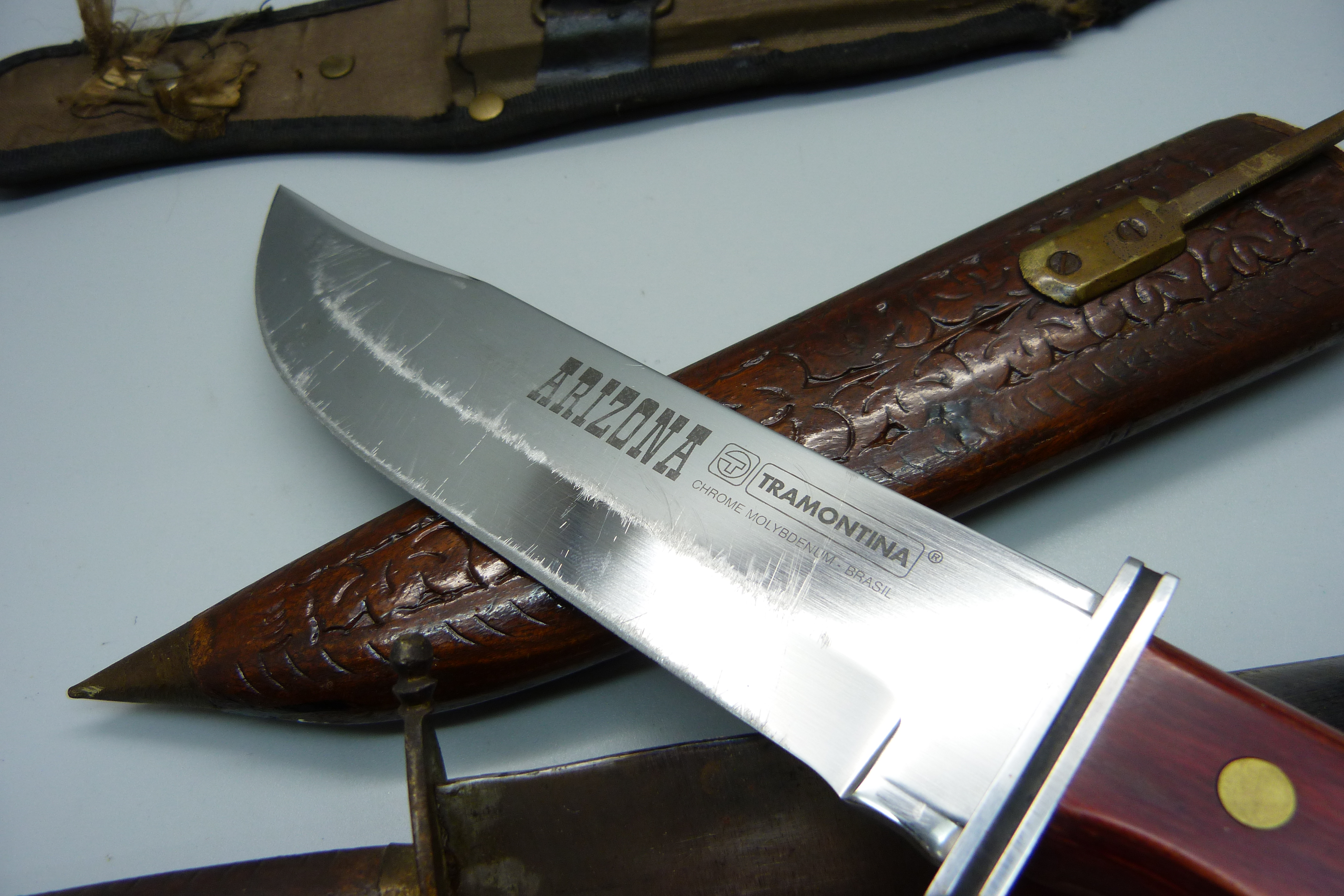 Two knives, one with scabbard marked Eighth Air Force - Image 3 of 4