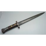 A British pattern 1888 Mk II bayonet, no scabbard