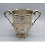 A silver cup, with inscription dated 1922, ''A'' Coy 1st K.O.Y.L.I. Company Shot 1922 C.S.M. A.