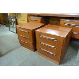A pair of G-Plan Fresco teak bedside chests