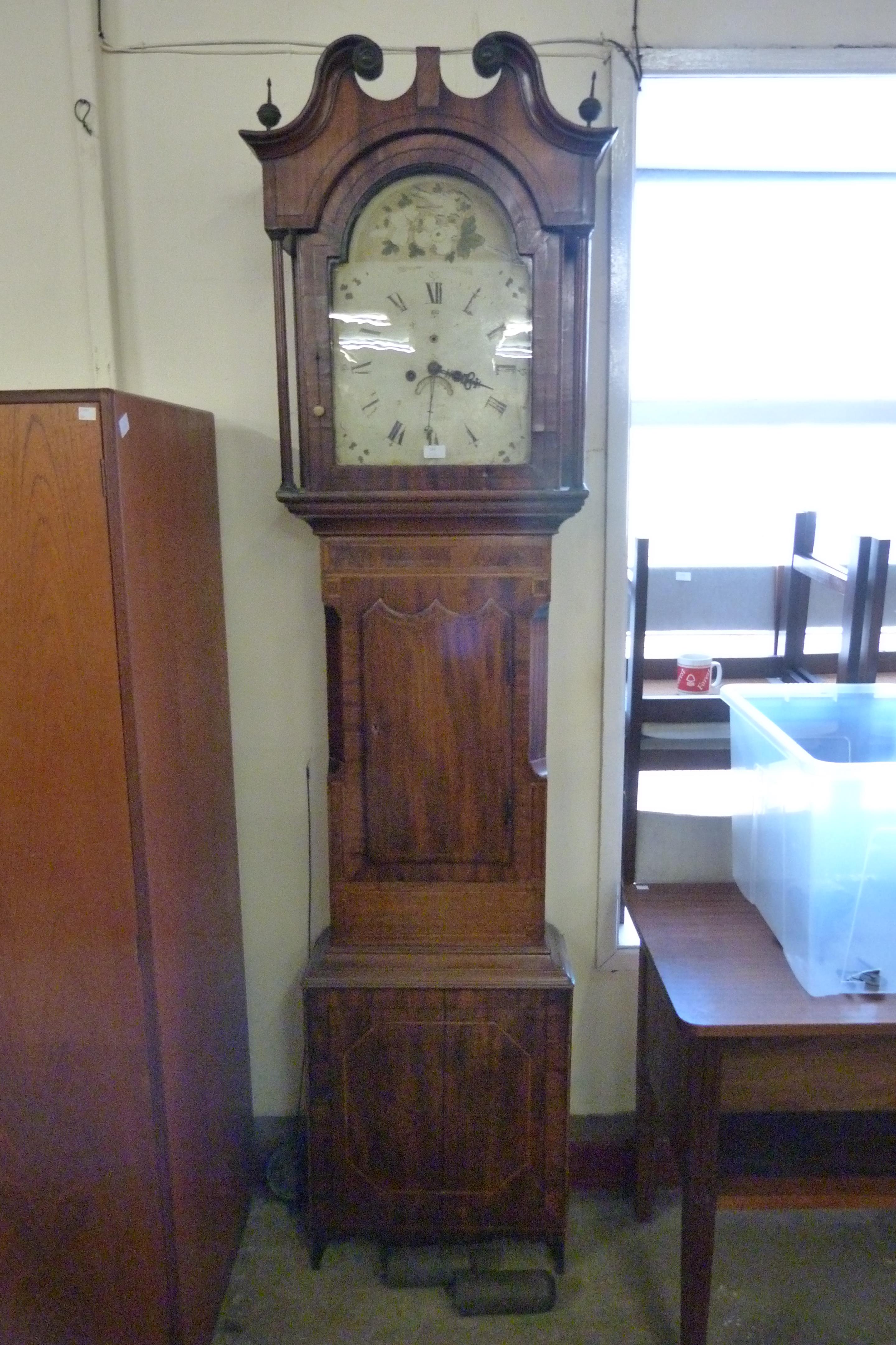 A 19th Century inlaid mahogany 8-day longcase clock