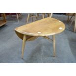 An Ercol Blonde elm and beech 308 model drop-leaf occasional table