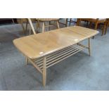 An Ercol Blonde elm and beech Windsor coffee table