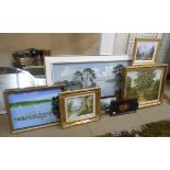 Six assorted oil paintings