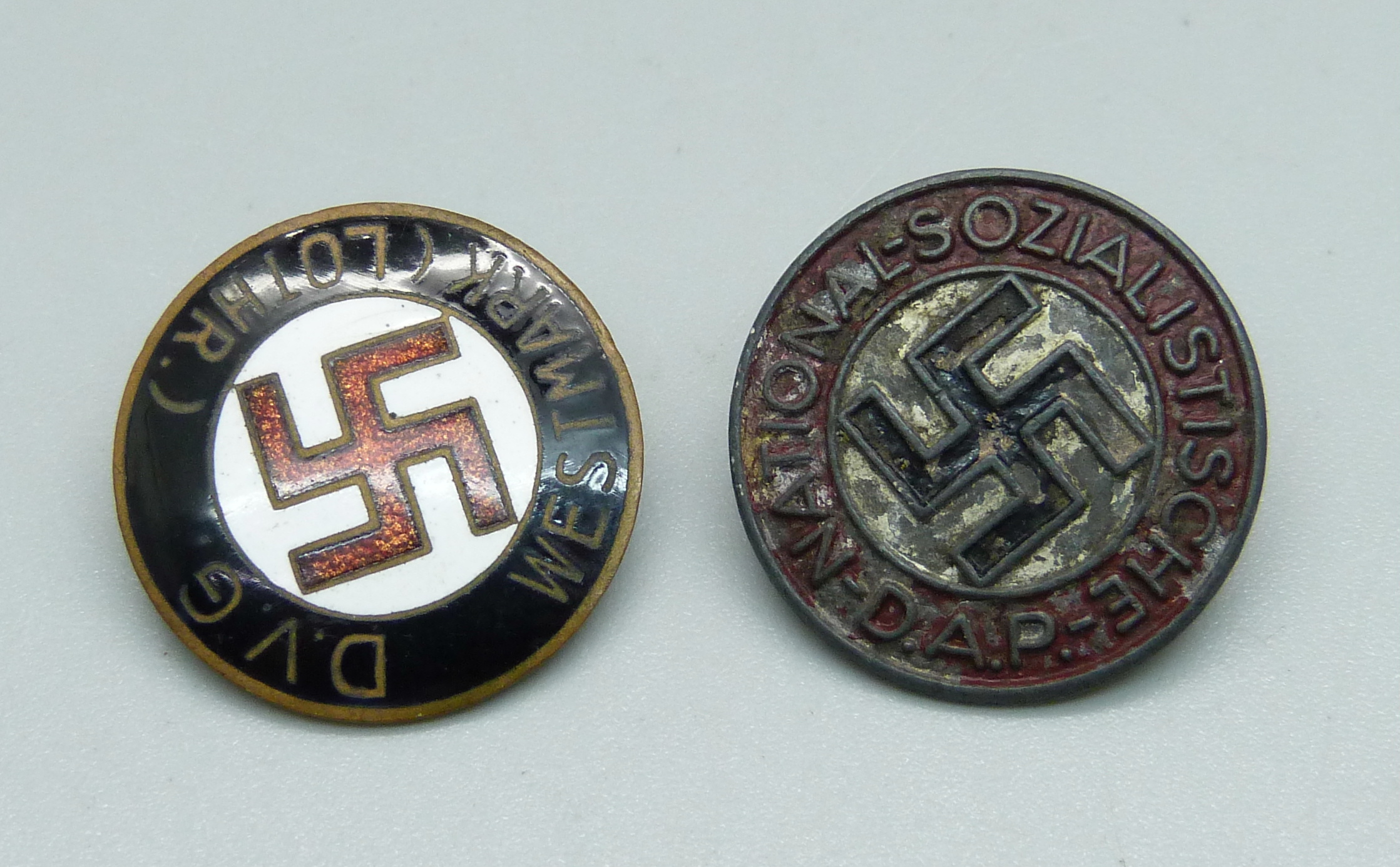 WWII German Third Reich NSDAP Party badges