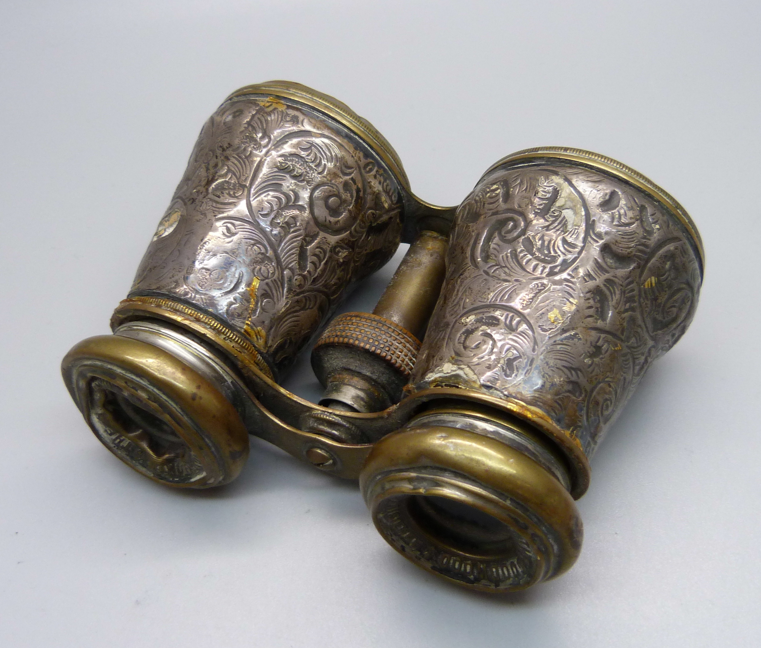 A pair of silver covered opera glasses, a/f - Image 4 of 4