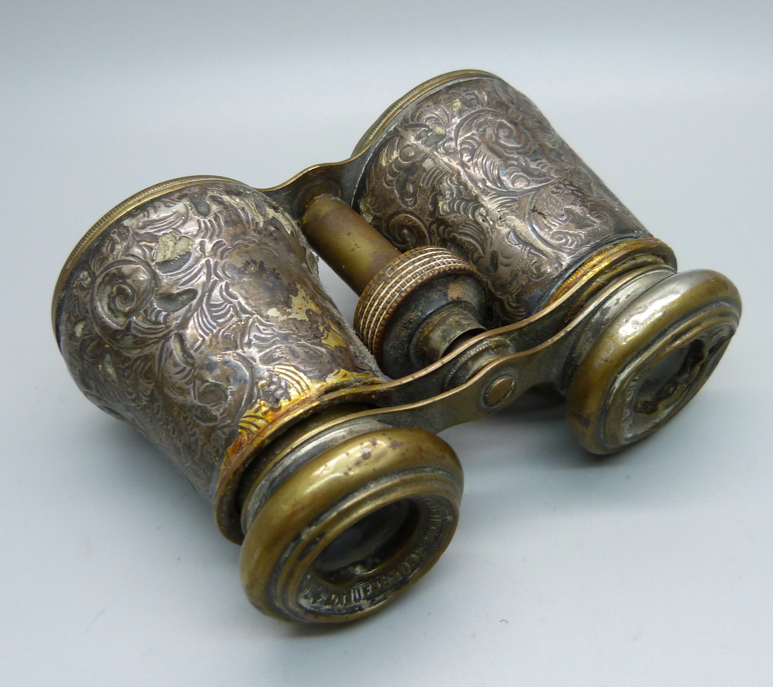 A pair of silver covered opera glasses, a/f - Image 2 of 4