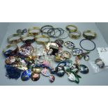 Cloisonne bangles and other jewellery