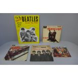 The Beatles Souvenir Song Album, two The Beatles EPs and a fan club 7" single plus a CD booklet