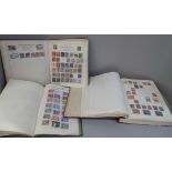 Three albums of stamps including some Victorian penny reds, Worldwide, Japan, Ethiopia, etc.