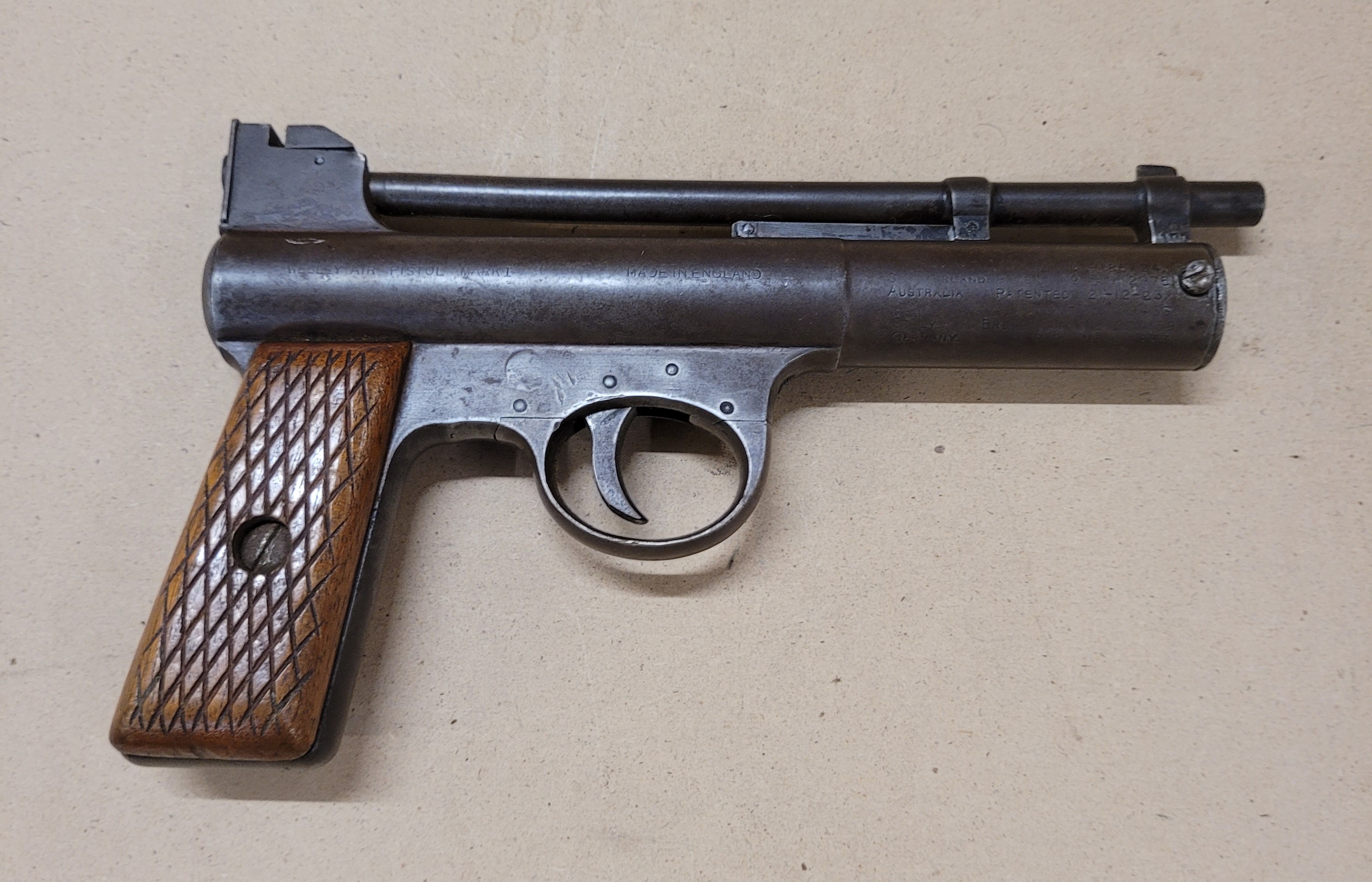 A Webley .177 cal. target shooting air pistol