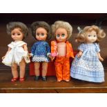 Vintage Amanda Jane dolls (4) and some clothing
