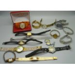 Mechanical wristwatches including Bulova, Rotary automatic, some a/f